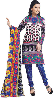 

Party Wear Dresses Georgette Embroidered Semi-stitched Salwar Suit Dupatta Material, Multicolor
