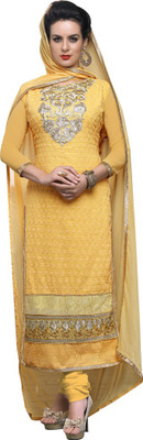 

Araja Cotton Embroidered Semi-stitched Salwar Suit Dupatta Material, Yellow