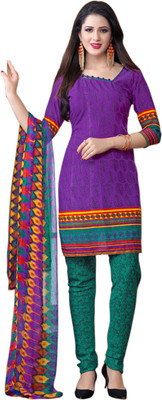 

Jiya Crepe Self Design, Printed Salwar Suit Dupatta Material(Un-stitched), Purple;rama