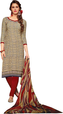 

Jiya Crepe Self Design, Printed Salwar Suit Dupatta Material(Un-stitched), Beige;black;multicolor;red