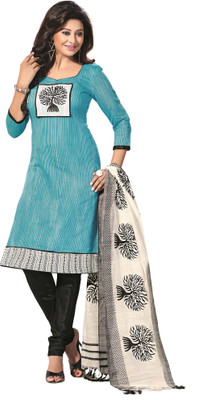 

Jiya Silk Self Design Salwar Suit Dupatta Material(Un-stitched), Black;blue;white