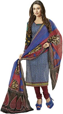 

Party Wear Dresses Cotton Printed Semi-stitched Salwar Suit Dupatta Material, Multicolor
