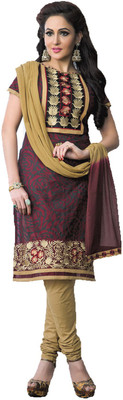 

Pshopee Cotton Embroidered Salwar Suit Dupatta Material(Un-stitched), Brown