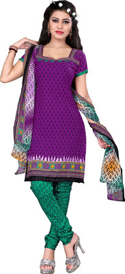

Jiya Crepe Self Design, Printed Salwar Suit Dupatta Material(Un-stitched), Green;multicolor;purple