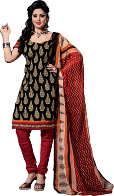 

Jiya Cotton Self Design, Printed Salwar Suit Dupatta Material(Un-stitched), Beige;black