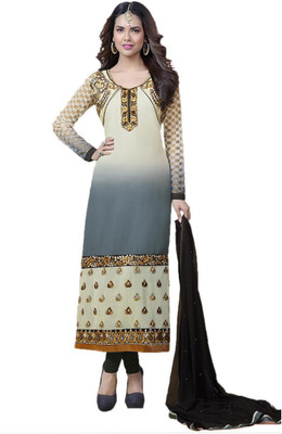 

Indian Wear Online Georgette Embroidered Semi-stitched Salwar Suit Dupatta Material, Multicolor