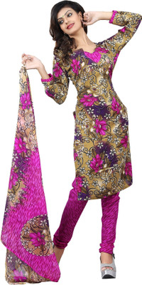 

Jiya Crepe Self Design, Printed Salwar Suit Dupatta Material(Un-stitched), Beige;multicolor;pink