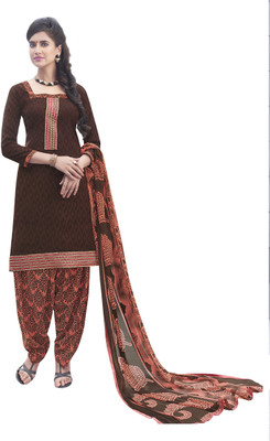 

Khushali Jacquard Self Design, Embroidered Salwar Suit Dupatta Material(Un-stitched), Brown;pink