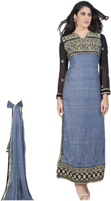 

Party Wear Dresses Georgette Embroidered Semi-stitched Salwar Suit Dupatta Material, Multicolor