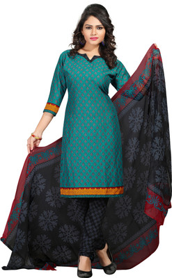 

Khushali Crepe Self Design, Printed Salwar Suit Dupatta Material(Un-stitched), Black;green;grey