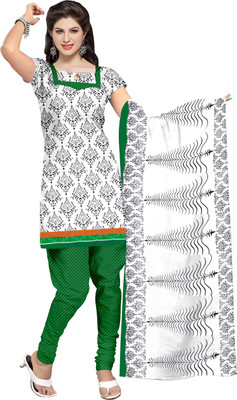 

Khushali Crepe Self Design, Printed Salwar Suit Dupatta Material(Un-stitched), Black;green;white