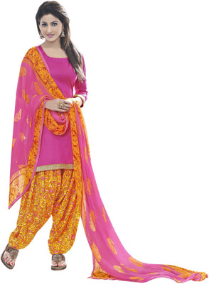 

Jiya Cotton Self Design, Printed Salwar Suit Dupatta Material(Un-stitched), Pink