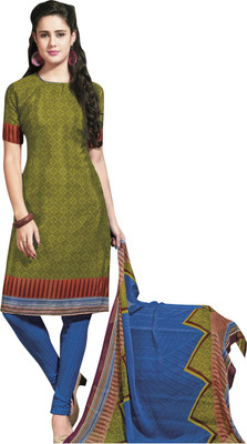 

Trendz Apparels Crepe Printed Salwar Suit Dupatta Material(Un-stitched), Green