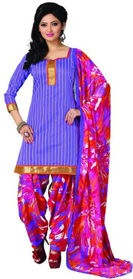 

Jiya Chanderi Self Design Salwar Suit Dupatta Material(Un-stitched), Multicolor;purple