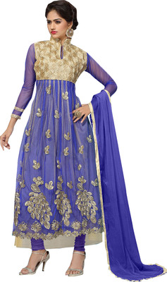 

Trendz Apparels Net Embroidered Salwar Suit Dupatta Material(Un-stitched), Purple