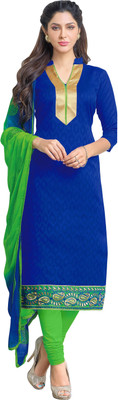 

Khushali Jacquard Self Design, Embroidered Salwar Suit Dupatta Material(Un-stitched), Blue;green