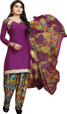 

Trendz Apparels Crepe Printed Salwar Suit Dupatta Material(Un-stitched), Purple
