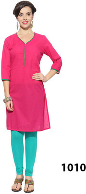 

V And V Shop Cotton Self Design Kurti Fabric(Un-stitched), Dark pink