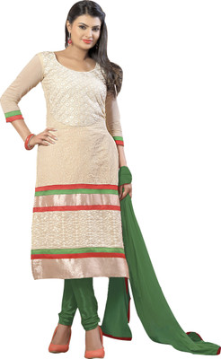 

Ewows Cotton Embellished Salwar Suit Dupatta Material(Un-stitched), Beige