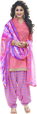

Khushali Cotton Self Design, Printed Salwar Suit Dupatta Material(Un-stitched), Light pink