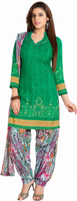 

Jiya Cotton Self Design, Printed Salwar Suit Dupatta Material(Un-stitched), Green