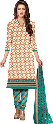 

Khushali Crepe Self Design, Printed Salwar Suit Dupatta Material(Un-stitched), Beige;green;multicolor