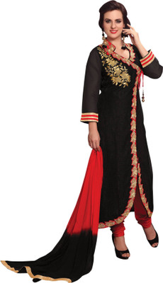 

Morli Cotton Self Design Salwar Suit Dupatta Material(Un-stitched), Black