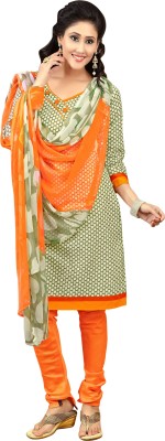 

Jiya Jacquard Self Design Salwar Suit Dupatta Material(Un-stitched), Beige;green;orange