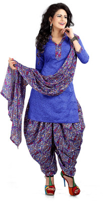 

Trendz Apparels Cotton Printed Salwar Suit Dupatta Material(Un-stitched), Purple