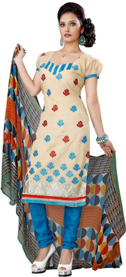 

Trendz Apparels Chanderi Embroidered Dress/Top Material(Un-stitched), Yellow