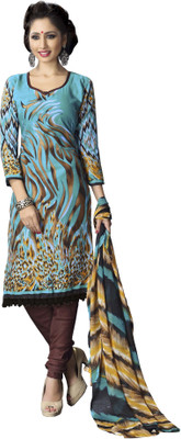 

Jiya Cotton Self Design, Printed Salwar Suit Dupatta Material(Un-stitched), Blue;brown;multicolor