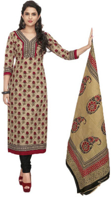 

Indian Wear Online Cotton Printed Salwar Suit Dupatta Material(Un-stitched), Multicolor
