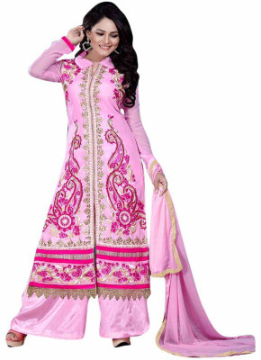 

Trendz Apparels Georgette Embroidered Salwar Suit Dupatta Material(Un-stitched), Pink