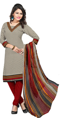 

Women Latest Fancy Designer Salwar Suit Crepe Printed Salwar Suit Dupatta Material(Un-stitched), Multicolor
