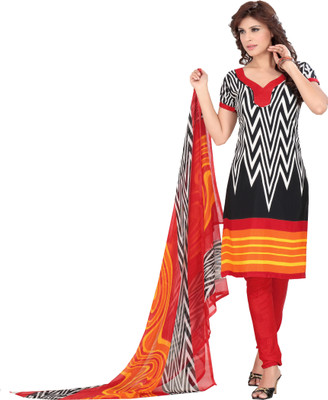 

Khushali Silk Self Design, Printed Salwar Suit Dupatta Material(Un-stitched), Black;multicolor;red;white