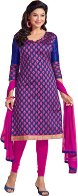 

Trendz Apparels Jacquard Printed Salwar Suit Dupatta Material(Un-stitched), Blue