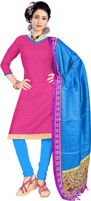 

Trendz Apparels Jacquard Solid, Printed Salwar Suit Dupatta Material(Un-stitched), Pink