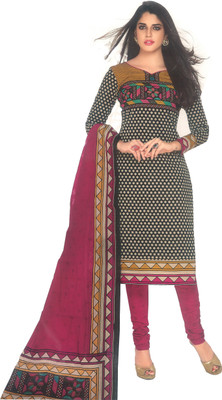 

Shree Ganesh Cotton Printed Salwar Suit Dupatta Material(Un-stitched), Multicolor