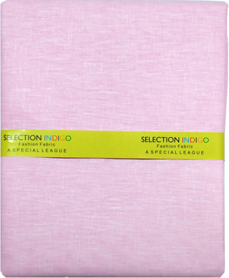 

Selection Indigo Cotton Linen Blend Solid Shirt Fabric(Un-stitched), Pink05