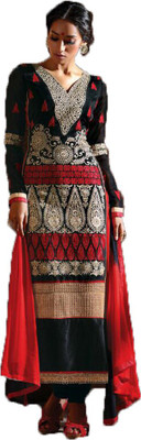 

Party Wear Dresses Georgette Embroidered Semi-stitched Salwar Suit Dupatta Material, Multicolor