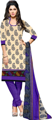 

Khushali Crepe Self Design, Printed Salwar Suit Dupatta Material(Un-stitched), Beige;multicolor;purple
