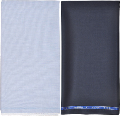 

Raymond Cotton Polyester Blend Self Design Shirt & Trouser Fabric(Un-stitched), Blue