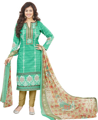 

Trendz Apparels Cotton Printed Salwar Suit Dupatta Material(Un-stitched), Green