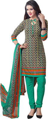 

Khushali Crepe Self Design, Printed Salwar Suit Dupatta Material(Un-stitched), Green;multi