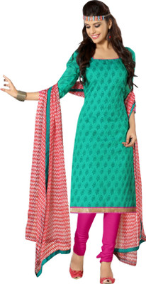 

Trendz Apparels Chanderi Embroidered Salwar Suit Dupatta Material(Un-stitched), Light green