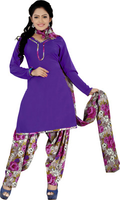 

Khushali Crepe Self Design, Printed Salwar Suit Dupatta Material(Un-stitched), Multicolor;purple