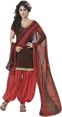 

Khushali Cotton Self Design, Printed Salwar Suit Dupatta Material(Un-stitched), Brown