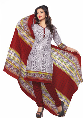 

Khushali Cotton Self Design, Printed Salwar Suit Dupatta Material(Un-stitched), Multicolor;red