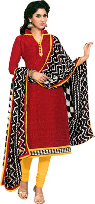 

Jiya Chanderi Self Design, Embroidered Salwar Suit Dupatta Material(Un-stitched), Black;red;white;yellow