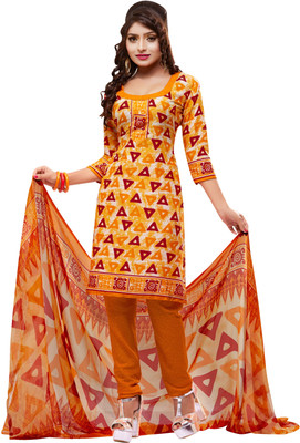 

Trendz Apparels Crepe Printed Salwar Suit Dupatta Material(Un-stitched), Multi